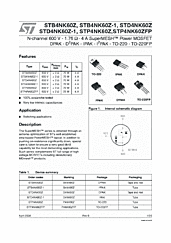 DataSheet STP4NK60Z pdf